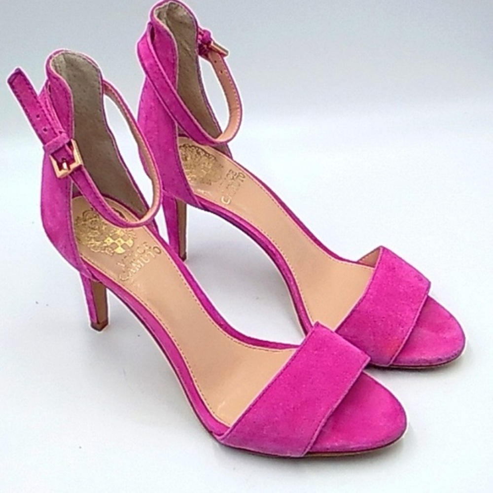 Vince Camuto Suede Court Sandal in Pink Orchid sz 8.5